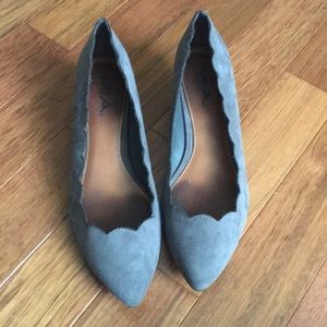 MIA grey suede heels